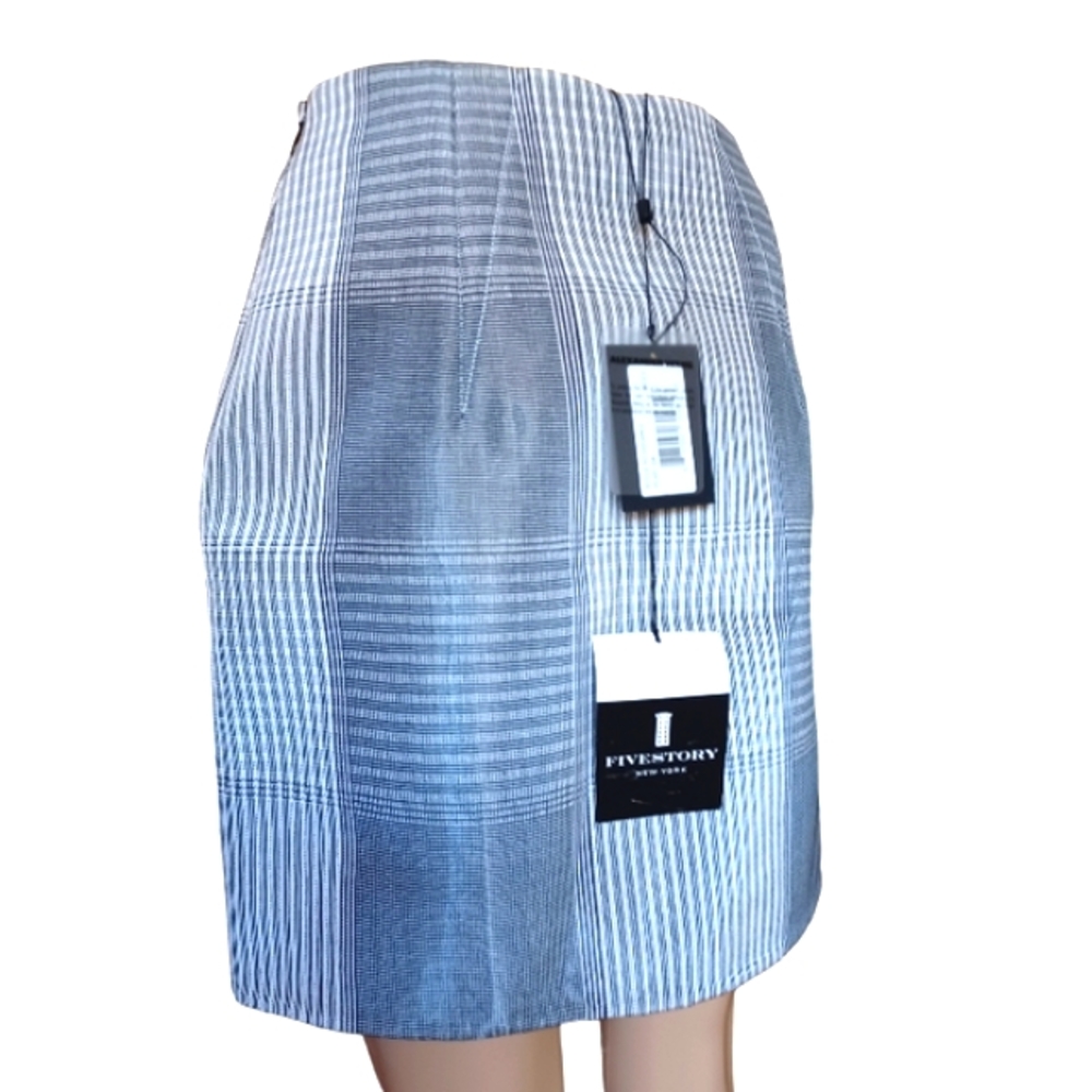 Alexander Wang Womens Short Mini Pencil Skirt High Waist Black Plaid Size 4